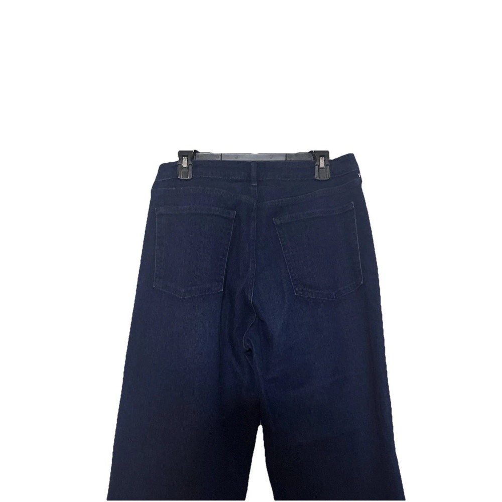 Old Navy Jeans Womens Sz 12 Wow Wide Leg River Dark Blue Wash High Rise Stretch - Picture 6 of 13